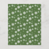 Bayberry Green en White Snow Flake Flurries Flyer (Voorkant)