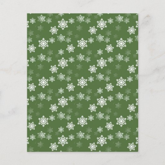 Bayberry Green en White Snow Flake Flurries Flyer (Voorkant)