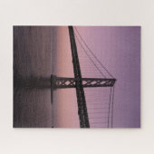 Baybridge onder Pink Sky Legpuzzel (Horizontaal)