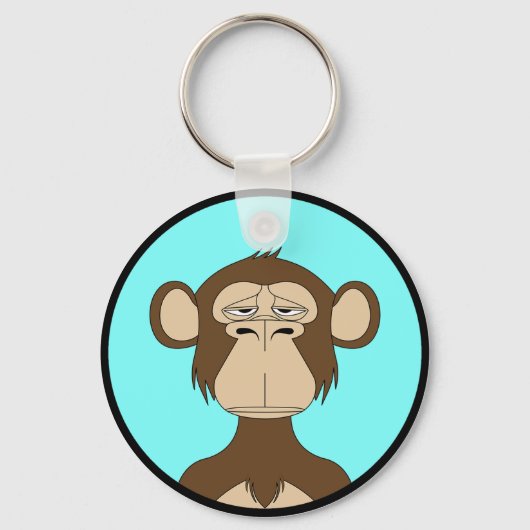 BAYC Crypto Kunst Aap Sleutelhanger (Voorkant)