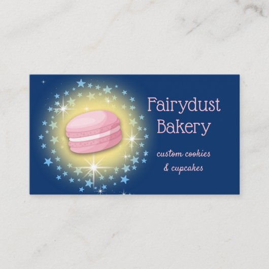 Bayer magische sterren macaroon koekjes bakkerij visitekaartje (Voorkant)