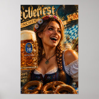 Bayerisch Festival Vreugde en Gouden Ale Poster