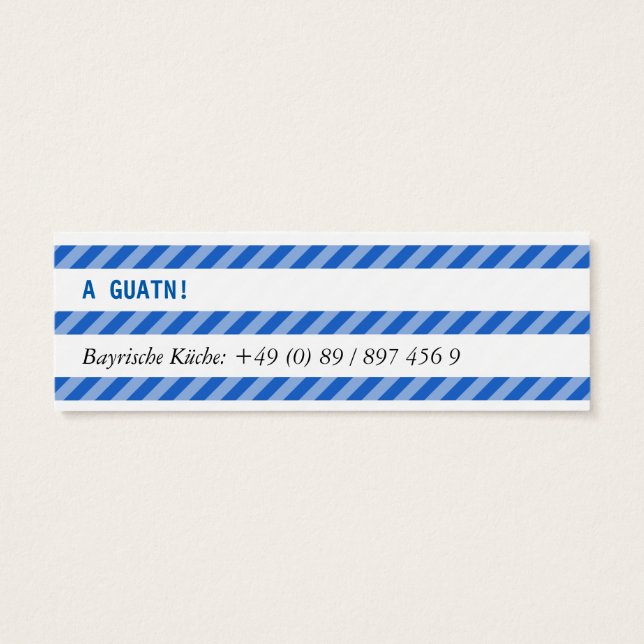 Bayerische Mini Karten Mini Visitekaartjes (Achterkant)