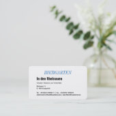 Bayerische Visitenkarte Visitekaartje (Staand voorkant)