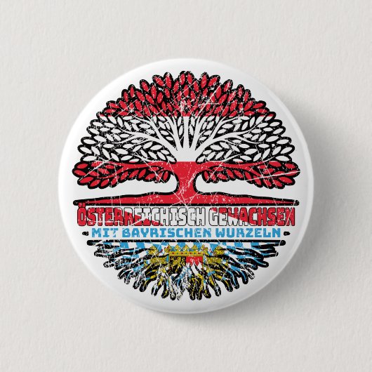 Bayern Bayrisch Österreichisch Baum Ronde Button 5,7 Cm (Voorkant)