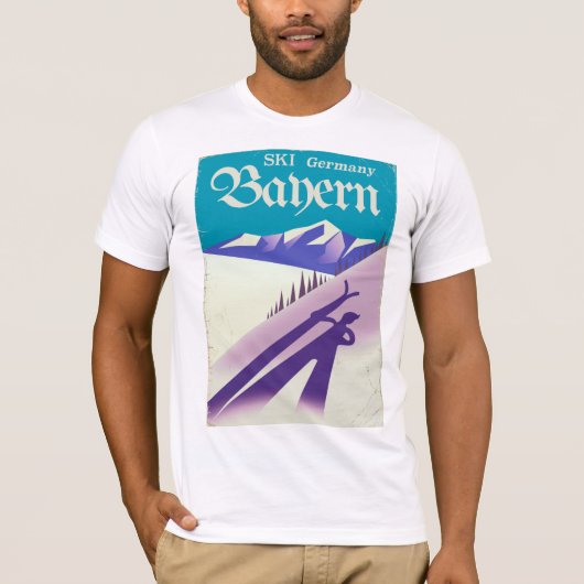 Bayern Duitsland skivakantie-poster T-shirt (Voorkant)