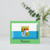 Bayern Flag Gem Briefkaart (Staand voorkant)
