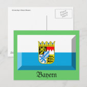 Bayern Flag Gem Briefkaart (Voorkant / Achterkant)