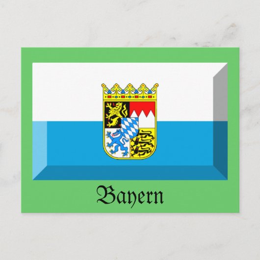 Bayern Flag Gem Briefkaart (Voorkant)