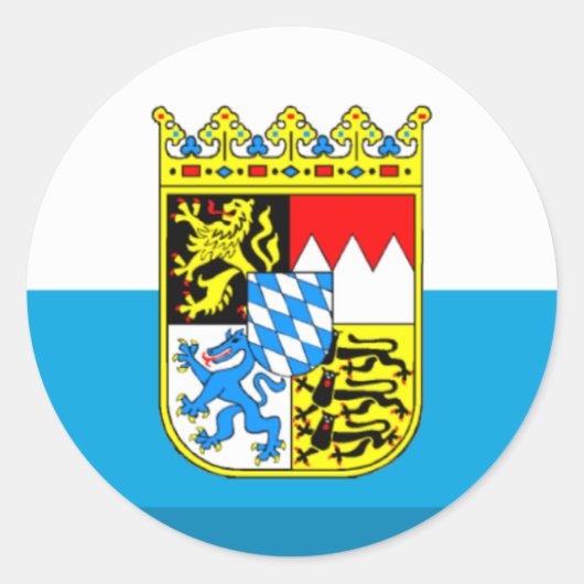 Bayern Flag Gem Ronde Sticker (Voorkant)
