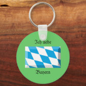 Bayern Flag Gem Sleutelhanger (Voorkant)