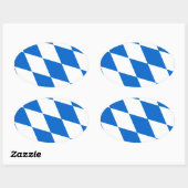 Bayern Flagge Ovale Sticker (Vel)