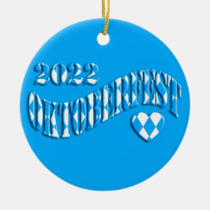 Bayern German Beer Festival Logo Oktoberfest 2022 Keramisch Ornament