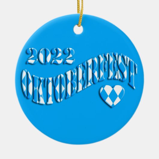 Bayern German Beer Festival Logo Oktoberfest 2022 Keramisch Ornament (Voorkant)