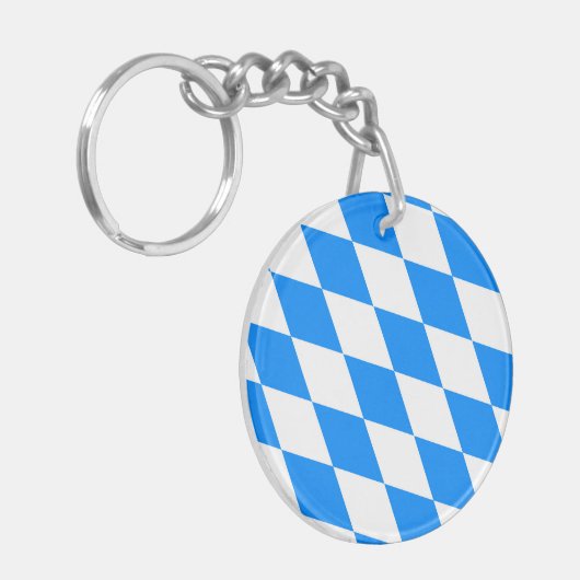 Bayern Rauten Fahne Sleutelhanger (Voorkant Links)