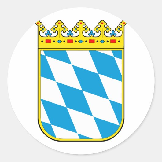 Bayern Wappen Ronde Sticker (Voorkant)