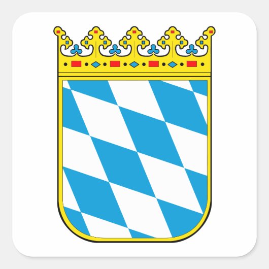 Bayern Wappen Vierkante Sticker (Voorkant)