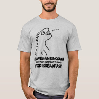 Bayesiaans dinosaurusshirt voor statistici t-shirt