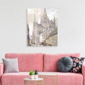 Bayeux Cathedraal, Uitzicht uit het zuidoosten Canvas Afdruk (Insitu (Woonkamer))