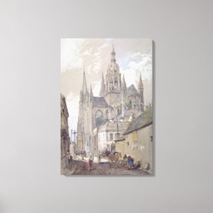 Bayeux Cathedraal, Uitzicht uit het zuidoosten Canvas Afdruk