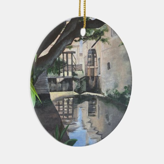 Bayeux Frankrijk Water Wheel Ornament (Rechts)