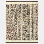 BAYEUX TAPESTRY 1066 Battle of Hastings Fleece Deken (Voorkant)