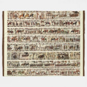 BAYEUX TAPESTRY 1066 Battle of Hastings Fleece Deken (Voorkant (Horizontaal))