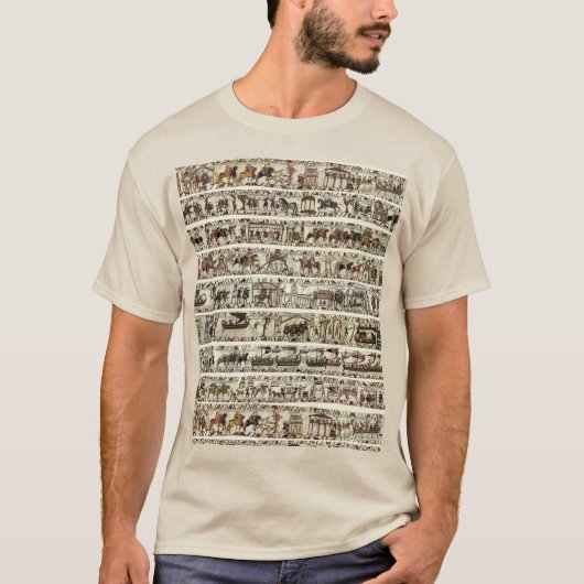 BAYEUX TAPESTRY 1066 Battle of Hastings T-shirt (Voorkant)