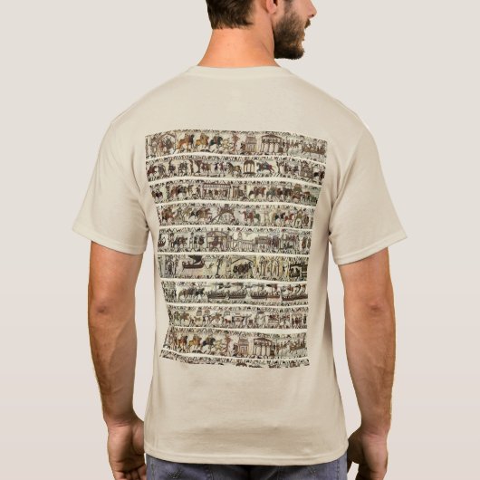 BAYEUX TAPESTRY 1066 Battle of Hastings T-shirt (Achterkant)
