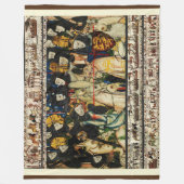 BAYEUX TAPESTRY 1066 Dood van koning Harold Fleece Deken (Voorkant)