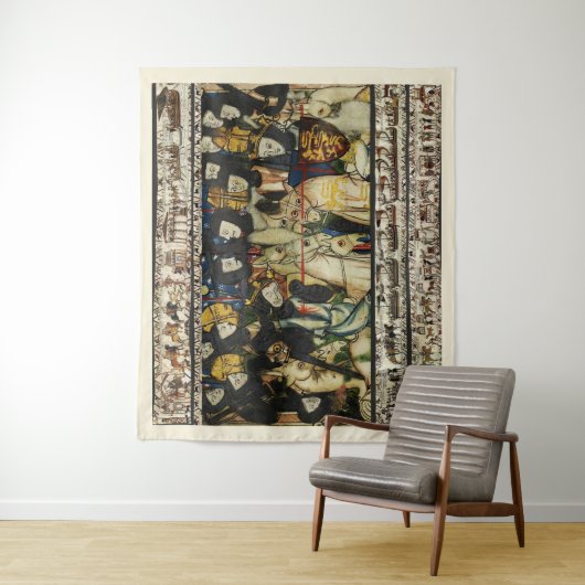 BAYEUX TAPESTRY 1066 Dood van koning Harold Wandkleed (In situ)