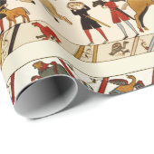 BAYEUX TAPESTRY 1066, NOORMAN KNIGHTS, VIKING SHIP CADEAUPAPIER (Rol Hoek)