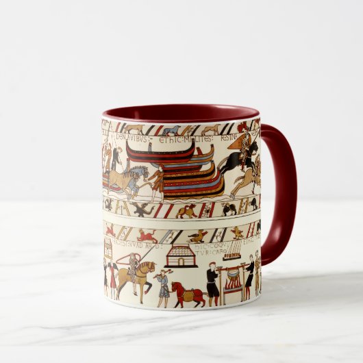 BAYEUX TAPESTRY 1066, NOORMAN KNIGHTS, VIKING SHIP MOK (Voorkant rechts)