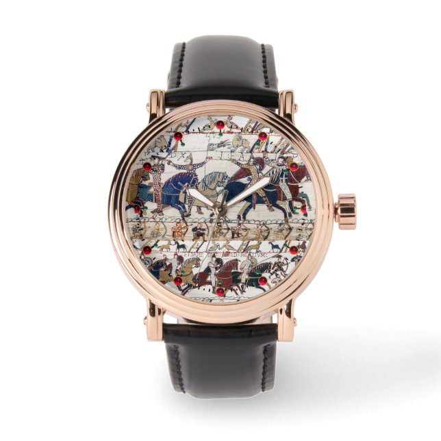 BAYEUX TAPESTRY 1066 NORMAN KNIGHTS AND ARCHERS HORLOGE (Voorkant)