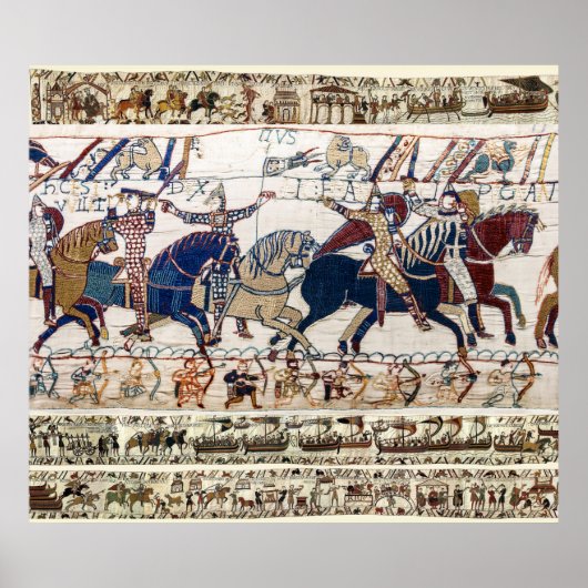 BAYEUX TAPESTRY 1066 NORMAN KNIGHTS AND ARCHERS POSTER (Voorkant)