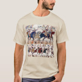 BAYEUX TAPESTRY 1066 NORMAN KNIGHTS AND ARCHERS T-SHIRT (Voorkant)