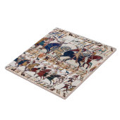 BAYEUX TAPESTRY 1066 NORMAN KNIGHTS AND ARCHERS TEGELTJE (Zijkant)