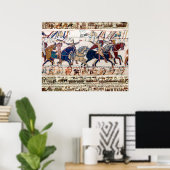 BAYEUX TAPESTRY 1066 NORMANDISCHE RITTERS EN BOOGS POSTER (Thuiskantoor)