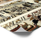 BAYEUX TAPESTRY 1066 NORMANDISCHE RITTERS EN BOOGS POSTER (Hoek)