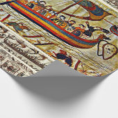 BAYEUX TAPESTRY 1066 VIKING SHIPS CADEAUPAPIER (Hoek)