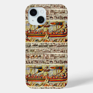 BAYEUX TAPESTRY 1066 VIKING SHIPS iPhone 15 CASE