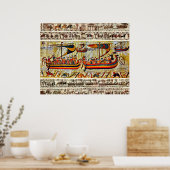 BAYEUX TAPESTRY 1066 VIKING SHIPS POSTER (Keuken)