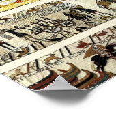 BAYEUX TAPESTRY 1066 VIKING SHIPS POSTER (Hoek)