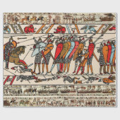 BAYEUX TAPESTRY, BATTLE OF HASTINGS,NORMAN KNIGHTS CADEAUPAPIER (Vlak)