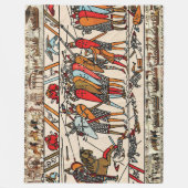 BAYEUX TAPESTRY BATTLE OF HASTINGS NORMAN KNIGHTS FLEECE DEKEN (Voorkant)