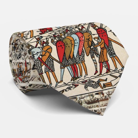 BAYEUX TAPESTRY BATTLE OF HASTINGS NORMAN KNIGHTS STROPDAS (Opgerold)