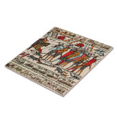 BAYEUX TAPESTRY, BATTLE OF HASTINGS,NORMAN KNIGHTS TEGELTJE (Zijkant)
