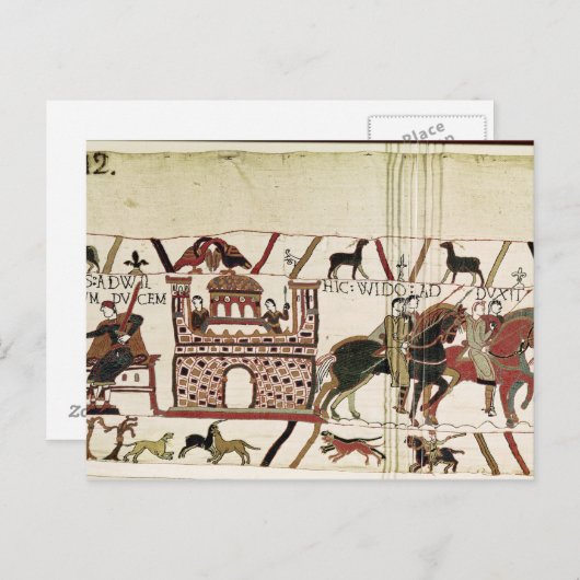 Bayeux Tapestry Earl Harold tot Duke of Normandy Briefkaart (Voorkant / Achterkant)