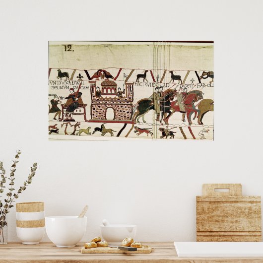 Bayeux Tapestry Earl Harold tot Duke of Normandy Poster (Keuken)