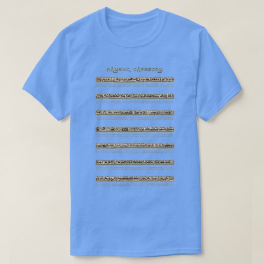 Bayeux Tapestry Full Scenres on beige Background T-shirt (Design voorkant)